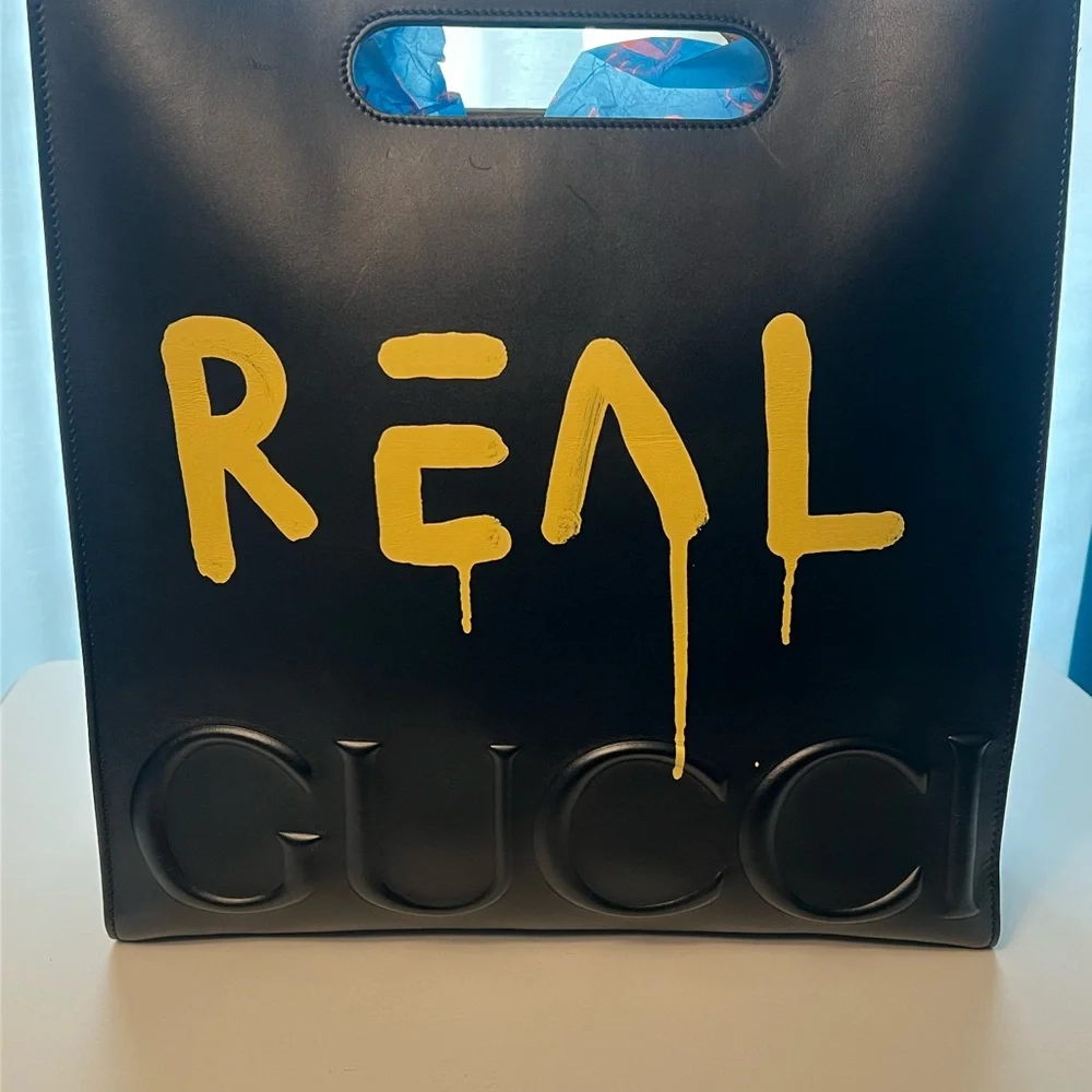 Gucci Black and Yellow Briefcase - Picture 1 of 15